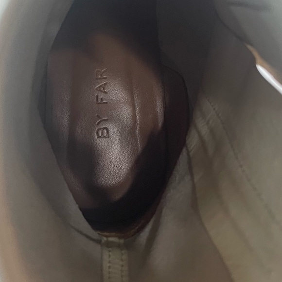 By Far Sofia Boots Off White Heeled Ankle Boot Leather Size 36 Women’s 5.5 - Picture 8 of 14